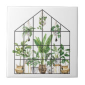 水の色トロピカルグリーンハウスプラントガーデニング タイル (正面)