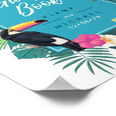 水の色トロピカルサインゲストブックティール（緑がかった色）ID577 ポスター (角)