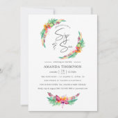 水の色トロピカルサマービーチsipと参照 招待状 (正面)