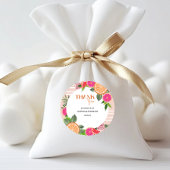 水の色トロピカルシトラスありがとう好意ステッカー ラウンドシール