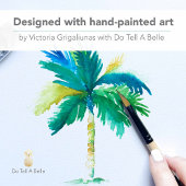 水の色トロピカルパームツリーパーソナル ノートカード