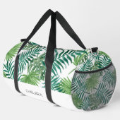 水の色トロピカルパームリーフビーチ週末 ダッフルバッグ (右コーナー)