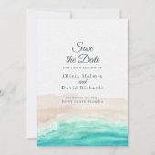 水の色トロピカルビーチ日付を保存 セーブザデート (正面)