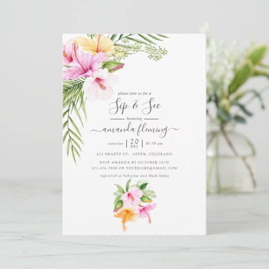 水の色トロピカルフローラsipと参照 招待状 (スタンド正面)