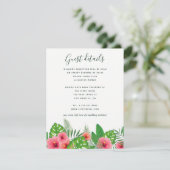 水の色トロピカル葉結婚詳細 エンクロージャーカード (スタンド正面)