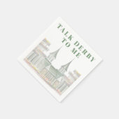 水の色トークダービートゥーミーホースレーキング建物 スタンダードカクテルナプキン (角)