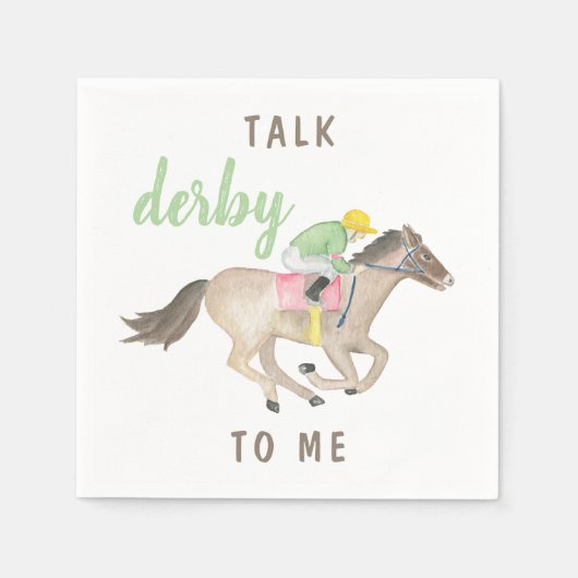 水の色トークダービー私に競馬 スタンダードカクテルナプキン (正面)