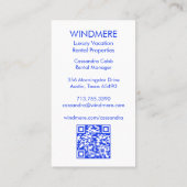 水の色ドア実在エステートエージェント不動産仲介業者QRコード 名刺 (裏面)