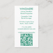 水の色ドア実在エステートエージェント不動産仲介業者QRコード 名刺 (裏面)