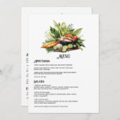 水の色ドミニカ共和国の目的地の結婚式 メニュー (正面/裏面)