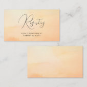 水の色ドリーミークラウド9ブライダルシャワーレジストリ エンクロージャーカード (正面/裏面)