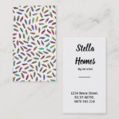 水の色ドリームキャッチャー野生の羽ビジネスCa 名刺 (正面/裏面)