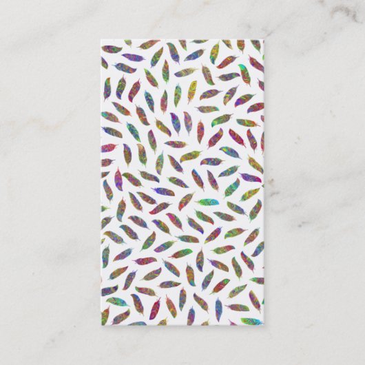 水の色ドリームキャッチャー野生の羽ビジネスCa 名刺 (正面)