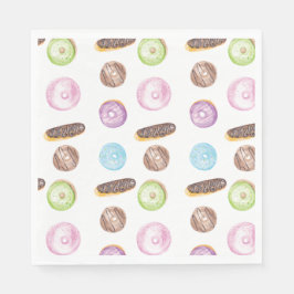 水の色ドーナツの手色彩の鮮やかパターン（の模様が）ある スタンダードランチョンナプキン