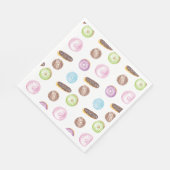 水の色ドーナツの手色彩の鮮やかパターン（の模様が）ある スタンダードランチョンナプキン (角)