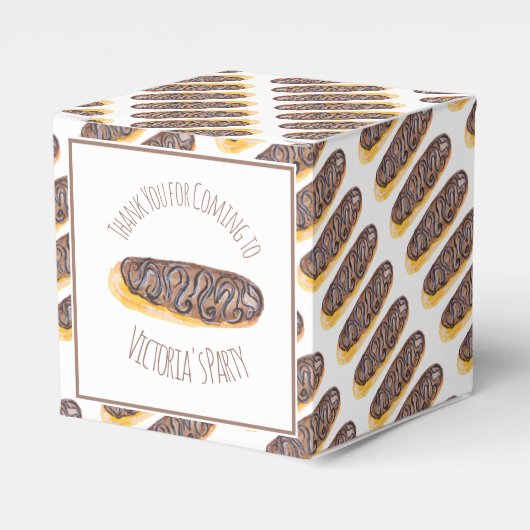 水の色ドーナツチョコレートハンドドラインエクレイア フェイバーボックス (正面サイド)