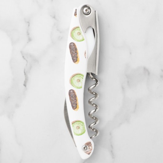 水の色ドーナツ手色彩の鮮やか半期模様 ソムリエナイフ (裏面)