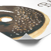 水の色ドーナツ甘い赤ちゃんシャワーへようこそ ポスター (角)