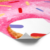 水の色ドーナツ赤ちゃんの女の子ブランチ ポスター (角)