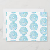 水の色ドーナツ赤ちゃんシャワー甘い 招待状 (裏面)