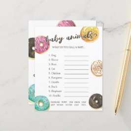 水の色ドーナツ赤ちゃんシャワー赤ちゃん動物ゲーム