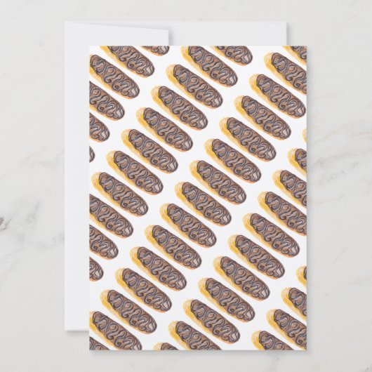 水の色ドーナツ11誕生日チョコレートエクラール 招待状 (裏面)