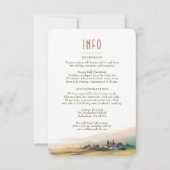 水の色ナパバレーヴィン結婚ヤードの情報カード 招待状 (正面)