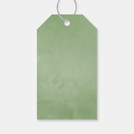 水の色ナマケモノをテーマにした赤ちゃんシャワー ギフトタグ (裏面)