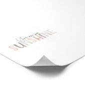 水の色ニュートラルあなたは私のサンシャインアートプリント ポスター (角)