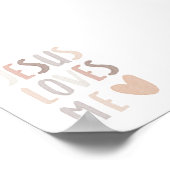 水の色ニュートラルイエスは私のポスターを愛している ポスター (角)