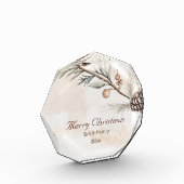 水の色ニュートラルカラークリスマスツリー フォトブロック (左)