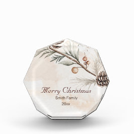 水の色ニュートラルカラークリスマスツリー フォトブロック