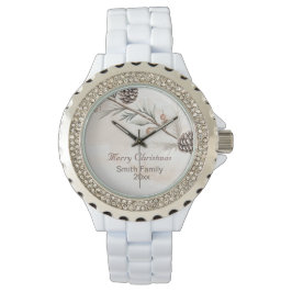 水の色ニュートラルカラークリスマスツリー 腕時計