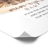 水の色ニュートラルテディベアMom-osaバー標識 ポスター (角)