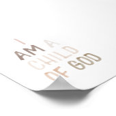 水の色ニュートラル私は神のプリントの子である ポスター (角)