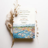 水の色ニューポートハーバーコースト結婚ーズ 招待状