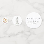 水の色ニューヨークシティスカイライン結婚ズ コンフェッティ (正面)