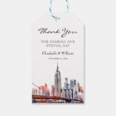 水の色ニューヨーク市NYC好意ありがとう ギフトタグ (裏面)