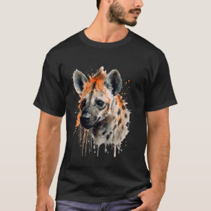 水の色ハイエナアフリカサファリ動物アフリカワイルド Tシャツ