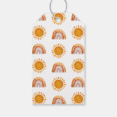 水の色ハッピーイエローサンありがとう赤ちゃんシャワー ギフトタグ (裏面)