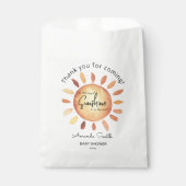 水の色ハッピーイエローサンありがとう赤ちゃんシャワー フェイバーバッグ (正面)