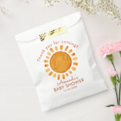 水の色ハッピーイエローサンありがとう赤ちゃんシャワー フェイバーバッグ (封をした状態)