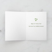 水の色ハッピーセントパトリックの日おもしろい牛 カード (内部)