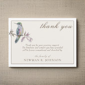 水の色ハミングバかわいらしードメモリアルありがとう ノートカード