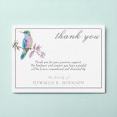 水の色ハミングバかわいらしードメモリアルありがとう ノートカード