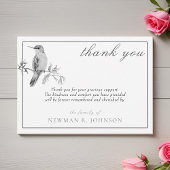 水の色ハミングバかわいらしードメモリアルありがとう ノートカード