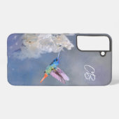 水の色ハミングバードガーデンバードアート SAMSUNG GALAXYケース (裏面横)