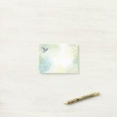 水の色ハミングバードガーデンバード自然アート ポストイット (デスク上)