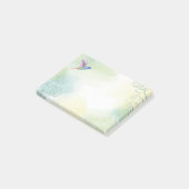 水の色ハミングバードガーデンバード自然アート ポストイット (アングル)