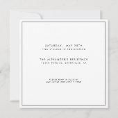 水の色ハミングバード任意のサプライズ誕生日パーティー 招待状 (裏面)